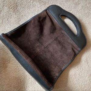Vintage Ruth Saltz suede and leather handbag